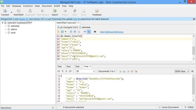 lec6 how to insert the document inside the MongoDB смотреть онлайн