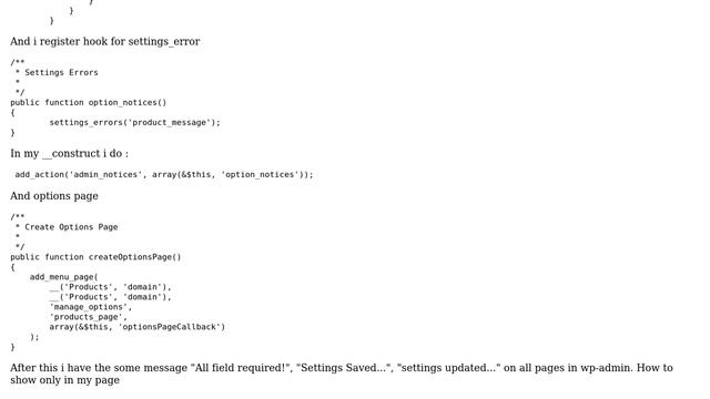 Wordpress: Settings API Message Error is global смотреть онлайн
