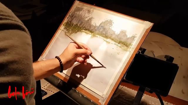 Watercolor Painting Demo By Baha Börü - Waterlilies Zbukvic Rep. Long Version