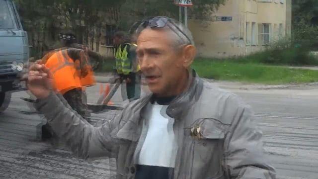 Ремонт дороги по улице Советской 12 июля 2014 года, Печора смотреть онлайн