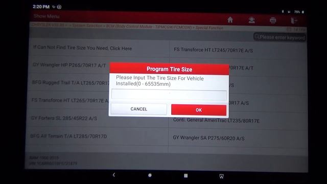 The Launch x431 allows you to Program Custom Tire Sizes. смотреть онлайн