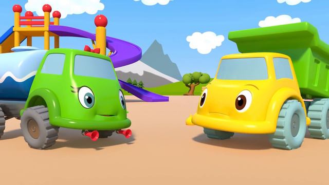 TOYS - The Blue Tractor's Playground - Truck cartoons for Kids - TV series смотреть онлайн