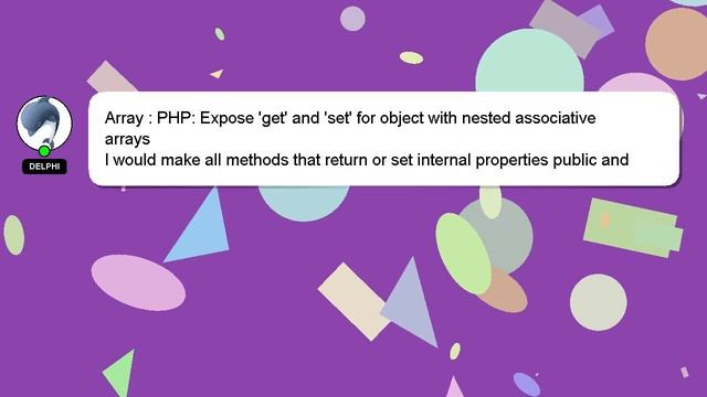 Array : PHP: Expose 'get' and 'set' for object with nested associative arrays смотреть онлайн