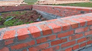Ленточный фундамент под дом 11х9 (8х10 внутри) с цоколем из кирпича