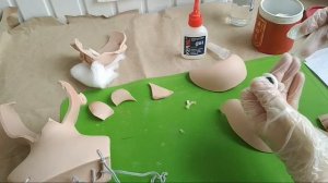 РЕСТАВРАЦИЯ ОГРОМНОЙ ФАРФОРОВОЙ КУКЛЫ Мастер Класс   HUGE PORCELAIN DOLL RESTORATION