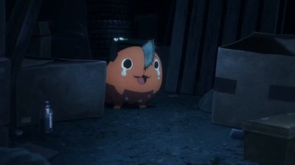 Почита плачет под грустную музыку из Cyberpunk Edgerunners | Pochita Crying