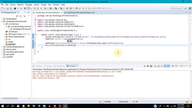 How to handle Confirmation Alert with OK and Cancel buttons using Selenium Webdriver? смотреть онлайн