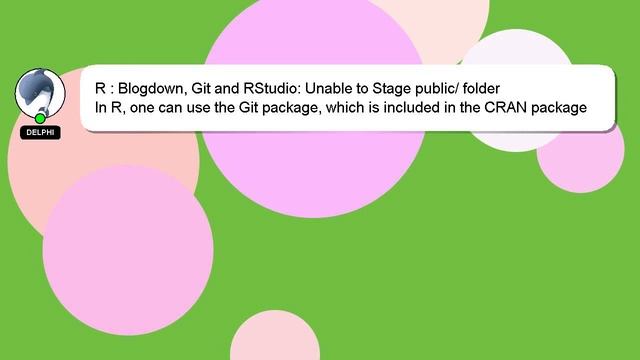 R : Blogdown, Git and RStudio: Unable to Stage public/ folder смотреть онлайн