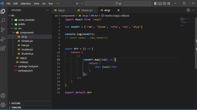 react js array n map function| array and map function in react js | react full course dv in hindi 1 смотреть онлайн