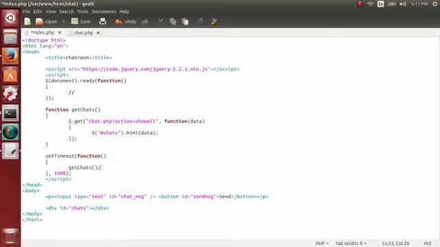 HTML5 Chat with PHP and MySQL by Lerie Taylor Video 2 смотреть онлайн