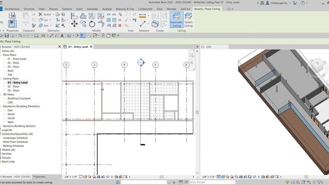 REVIT 2022 ARCHITECTURE LESSON 16: ADD CEILINGS смотреть онлайн