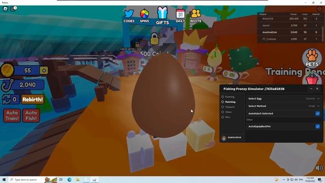 Fishing Frenzy Simulator Script Roblox Hack Pastebin смотреть онлайн