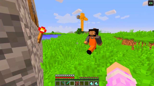 2 НУБА ЗАТРОЛЛЕНЫ НЕВИДИМЫМ ПРО Майнкрафт, но нубик стройка! 100% ТРОЛЛИНГ ЕВГЕША