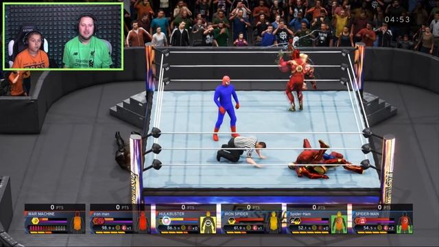 TEAM SPIDER-MAN vs TEAM IRON MAN | WWE 2K20 смотреть онлайн