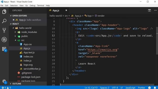 ReactJS Tutorial - 2 - Hello World смотреть онлайн