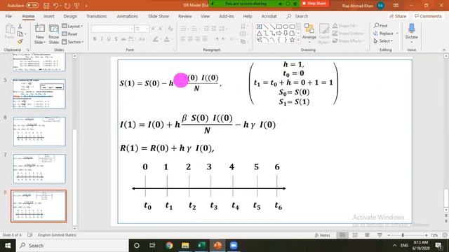 SIR Model: Numerical Solution by Euler method in Excel (Book Example)-(Second Video on SIR model) смотреть онлайн