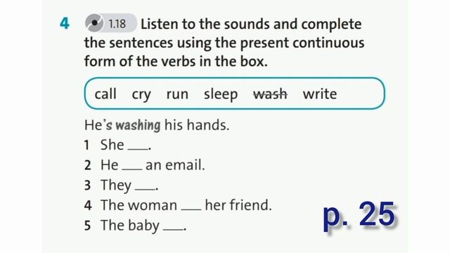 English Plus 7. Holidays and travel.Present continuous: affirmative and negative. Ex 4 p. 25 смотреть онлайн