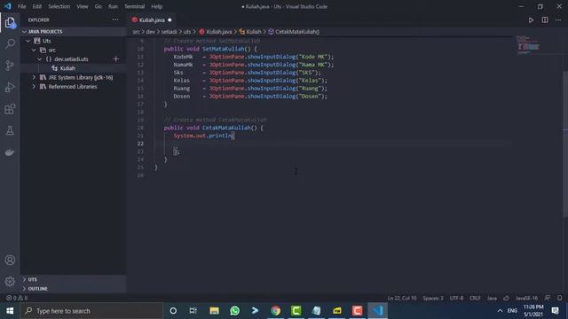 Program Java - Class, Method dan Objek смотреть онлайн