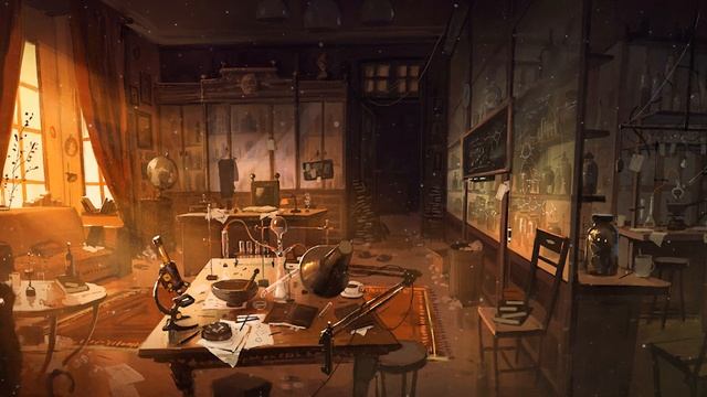 Sherlock's Study | Sherlock Holmes Inspired Music | Ambient Music with Crackling Fire смотреть онлайн