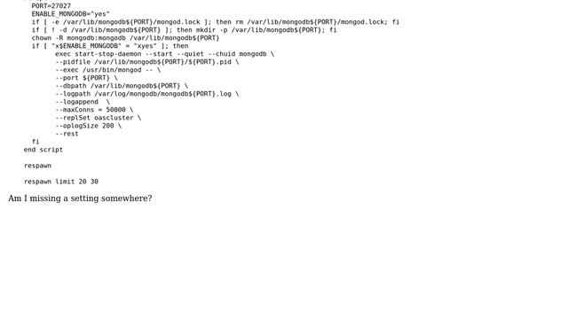 Getting MongoDB to use max open file descriptors in /etc/security/limits.conf смотреть онлайн