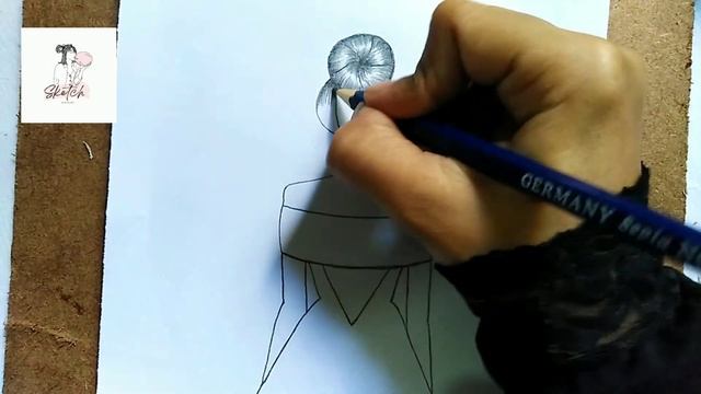 How to draw a girl with a Messy Bun Hair - step by step смотреть онлайн