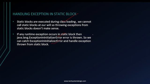 Exception Handling In Static Block смотреть онлайн