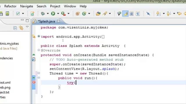 How to Create Android Application jokes 5 Thread Sleep смотреть онлайн