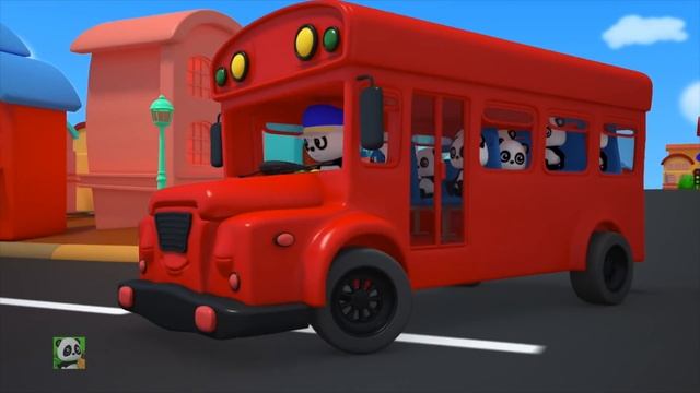 Baby Bao Panda | Wheels On The Bus Go Round And Round | Nursery Rhymes | Kids Songs смотреть онлайн