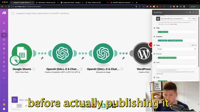 Step by step Make.com ChatGPT Wordpress automation with DALL-E image смотреть онлайн