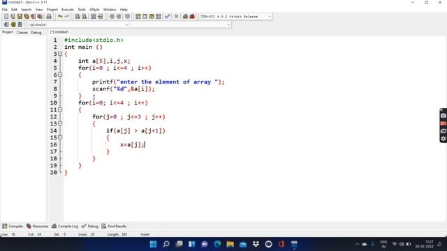 SORTING OF ARRAY IN ASCENDING AND DESCENDING ORDER | ARRAY | C PROGRAMMING. смотреть онлайн