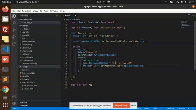 How to Show and Hide Your Password in React Native смотреть онлайн
