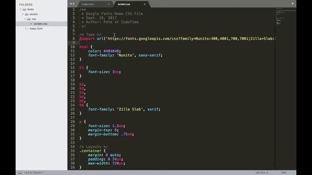 Getting Started With Google Fonts, Part 4: CSS Imports (Embed Alternative) смотреть онлайн