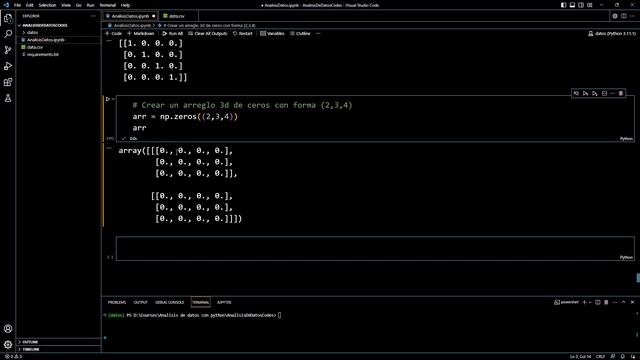 Curso Analisis de Datos con Python - 13 Numpy: Manipulacion de Datos смотреть онлайн