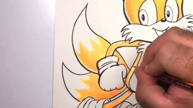 Drawing Tails (from Sega's Sonic the Hedgehog) | Art Process | Brushstrokes & Bits смотреть онлайн