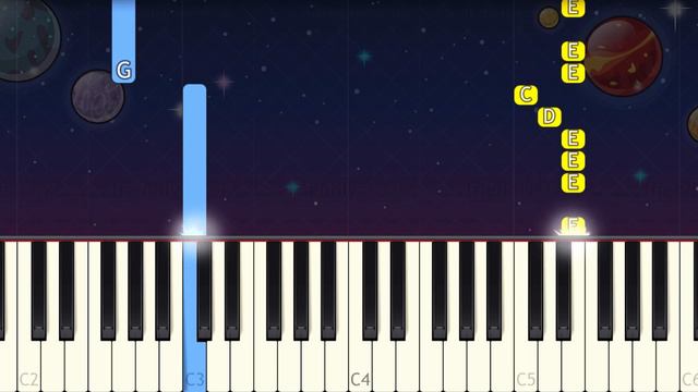 The Gummy Bear Song - EASY Piano tutorial смотреть онлайн