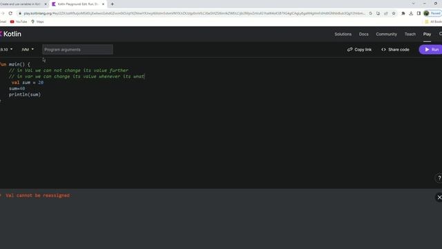#video 3 Kotlin | Difference b/w Val And Var in Kotlin | Master in Kotlin | Zade Coding смотреть онлайн