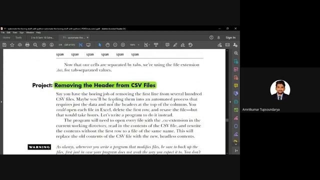 JCE CSE 18CS55 - M5_L8 - Working with CSV files and JSON data by Prof. Amritkumar Tupsoundarya смотреть онлайн