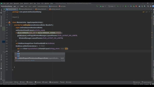 Реализация Bottom_Sheet_Dialog в Android Studio/Kotlin смотреть онлайн