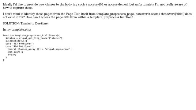 Drupal: Provide variable to page.tpl.php to mark page as Access Denied or 404? смотреть онлайн