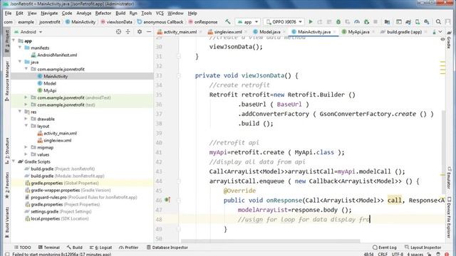 Android Studio | display JSON data in Recyclerview using Retrofit | JSON-Retrofit-Recyclerview смотреть онлайн