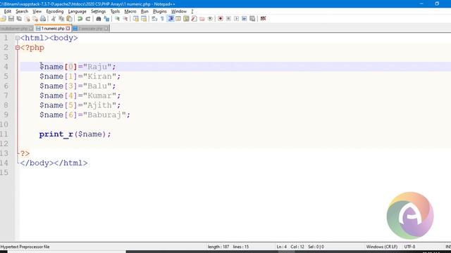 PHP Module 4 Part 6 PHP Arrays || Types of Arrays with Example смотреть онлайн