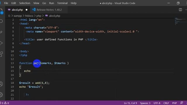 User Define Functions in php in urdu / hindi смотреть онлайн