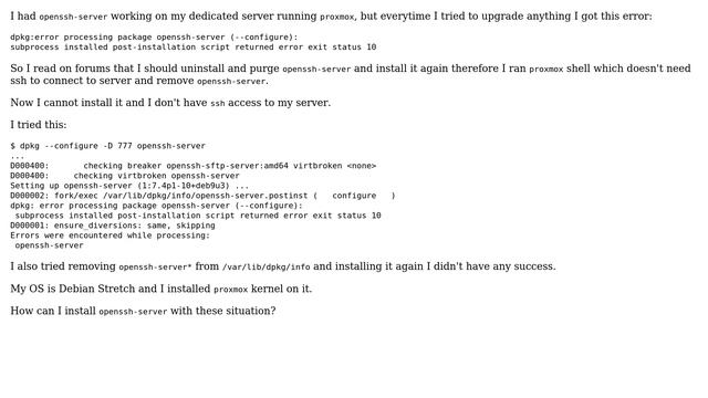 Unix & Linux: subprocess installed post-installation script returned error exit status 10 смотреть онлайн
