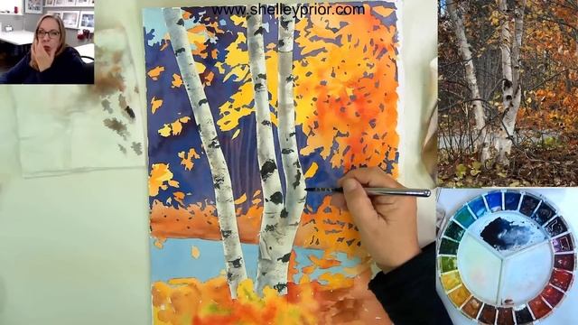 Autumn Trees In Watercolor Part 2