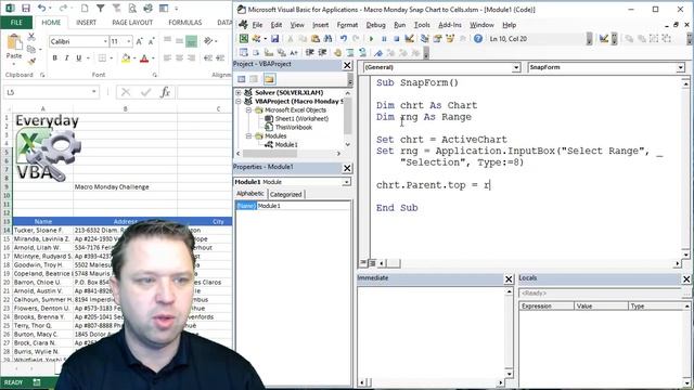 Macro Monday Snap Chart to Cells Solution смотреть онлайн