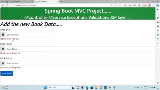 Spring Boot & Microservices || class-14 || MVC PROJECT class-4|| Data Validations || Mr. RATAN SIR смотреть онлайн