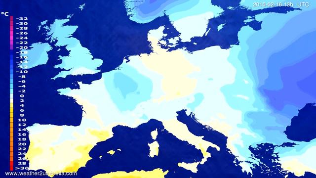 Temperature forecast Europe 2015-02-13 смотреть онлайн