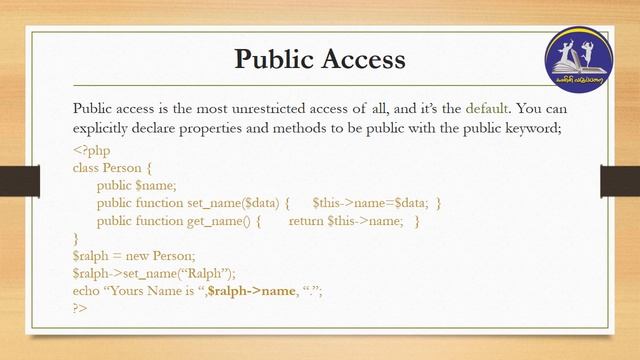 3.1 PHP - Object Oriented Programming смотреть онлайн