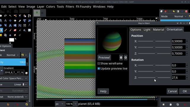 how to draw planetary rings of gas giant uses GIMP 2.10 fast and easy смотреть онлайн