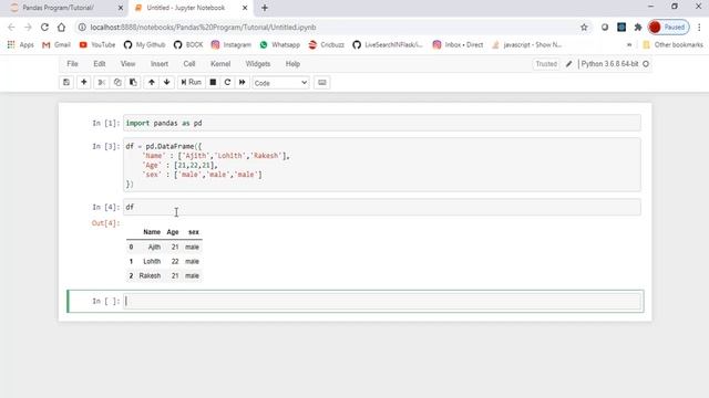 How to create a Pandas Dataframe and Series ? | Pandas tutorial for Beginners | Dataframe & Series смотреть онлайн